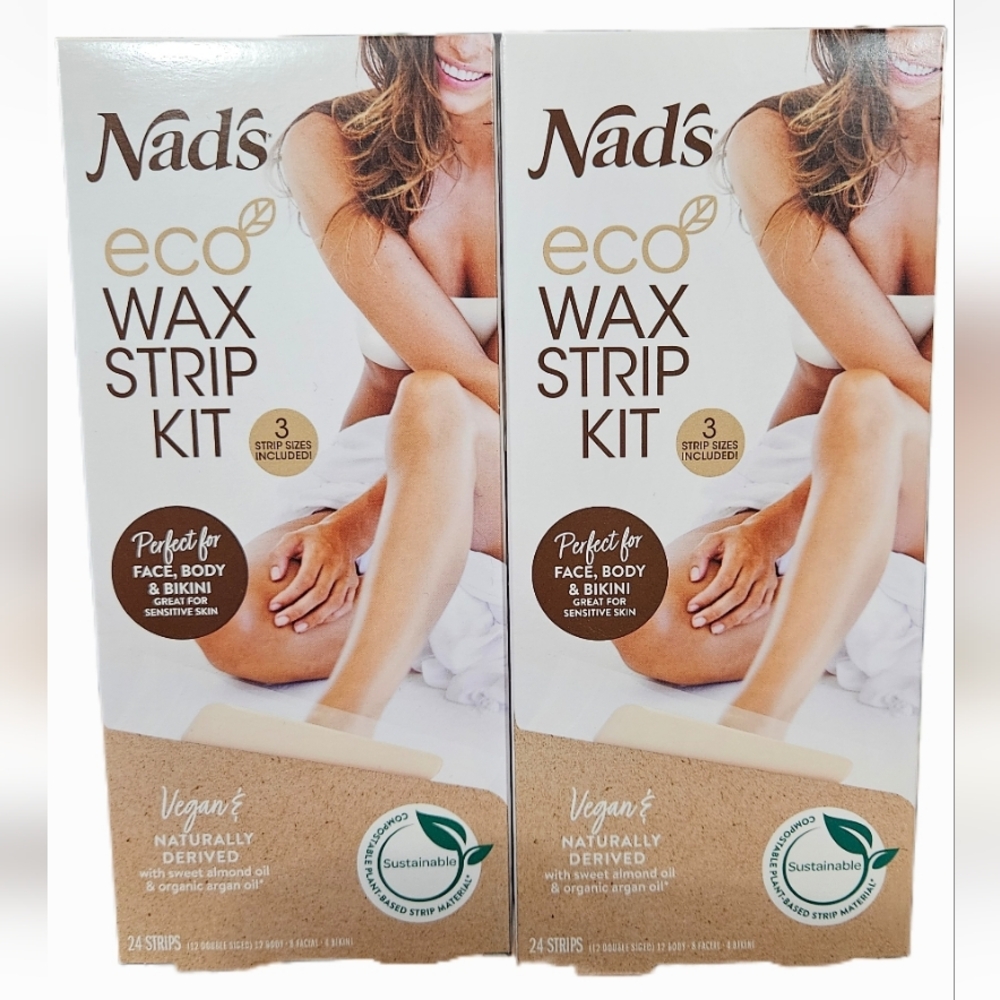 NWT 》2pks/48pcs《 NAD'S ECO WAX STRIP KITS!